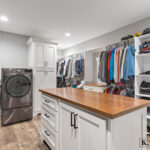 Laundry room in St Johns Michigan master closet remodel from K Fedewa Builders