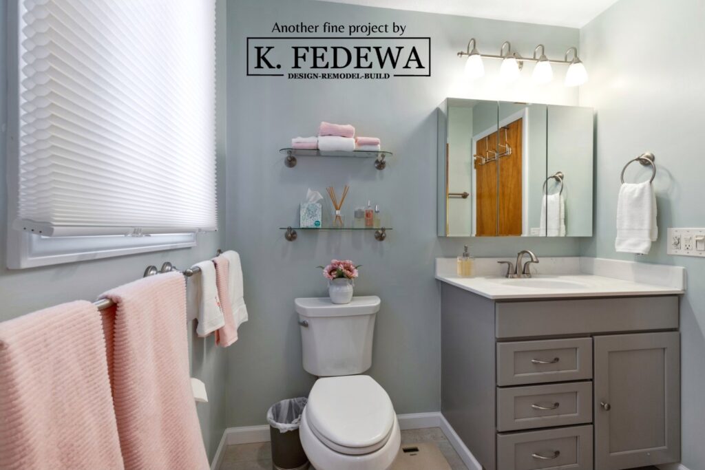 After Photo of refreshed Lansing, MI Bathroom by K Fedewa Builders