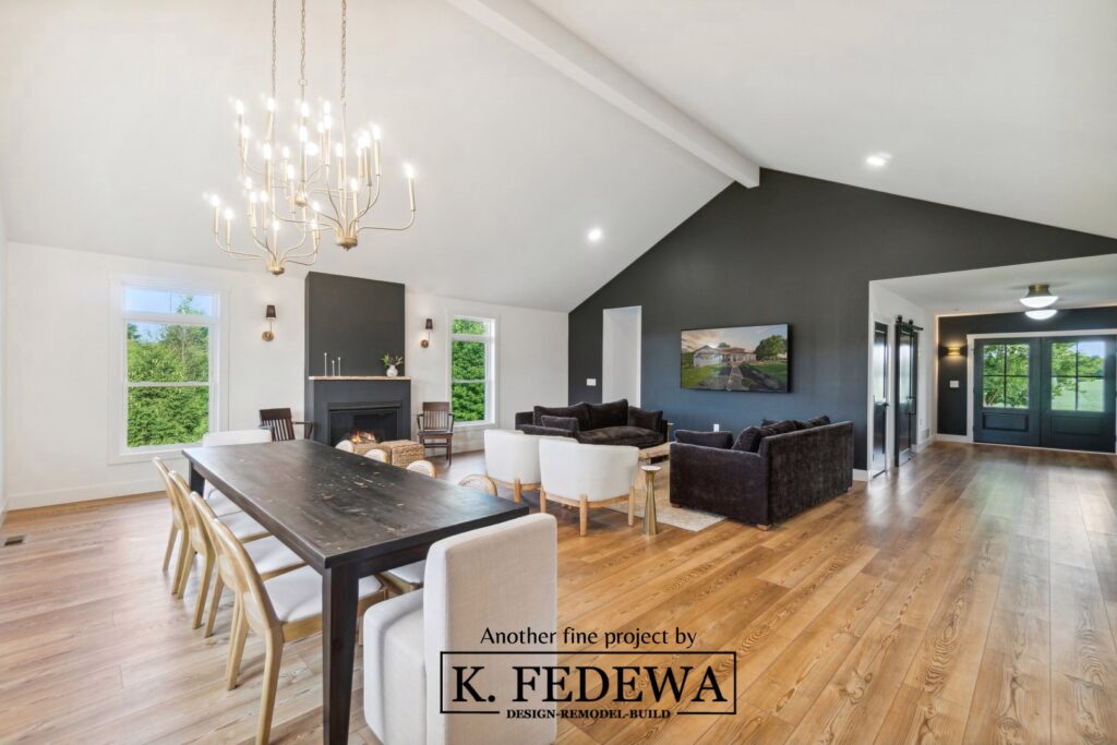 Gorgeous kitchen and great room in St. Johns, MI remodel from K. Fedewa Builders