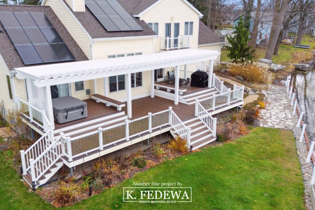 Huge pergola addition on Laingsburg, MI home.