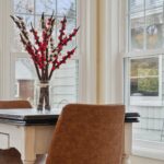 Four Seasons room remodel in East Lansing Michigan by K Fedewa Builders - interior view close-up of dining table
