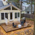 Four Seasons room remodel in East Lansing Michigan by K Fedewa Builders - exterior view from above with drone