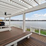 Pergola from K Fedewa Builders in Laingsburg MI - view of lake as if standing on deck